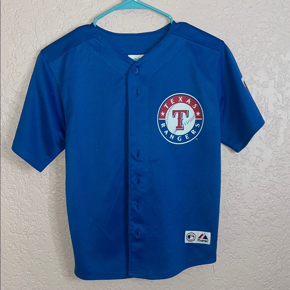 Majestic Texas Rangers Kids Blue Jersey